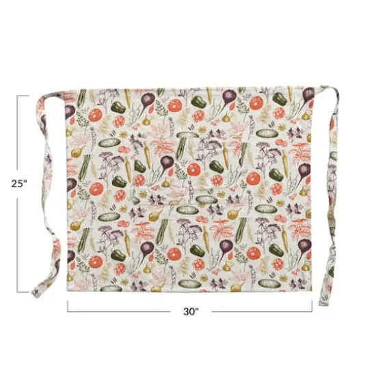 Hello Honey&reg; Multicolor Garden Cotton & Linen Apron with Pocket {5}