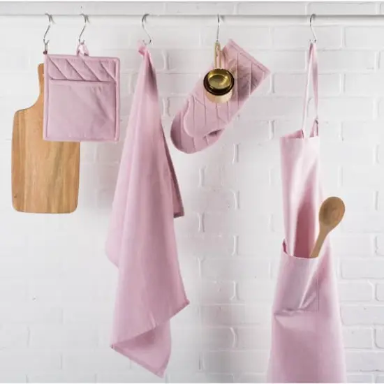 DII&reg; Solid Chambray Oven Mitts, 2ct. Rose {4}