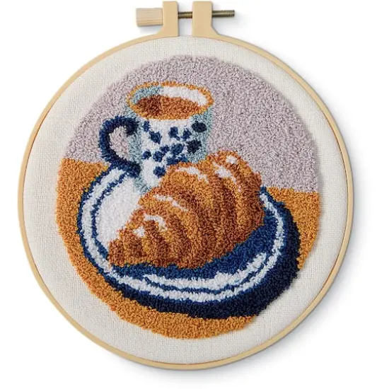 6" Croissant Punch Needle Kit with Hoop by Loops & Threads&reg; {1}