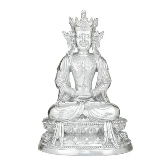 Silver Resin Bohemian BuddhaSculpture, Set of21" x 14" x 10" {1}