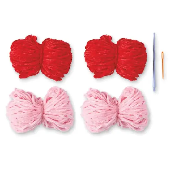 Intermediate Pink & Red Bow Garland Amigurumi Crochet Ornament Kit by Loops & Threads&reg; {3}
