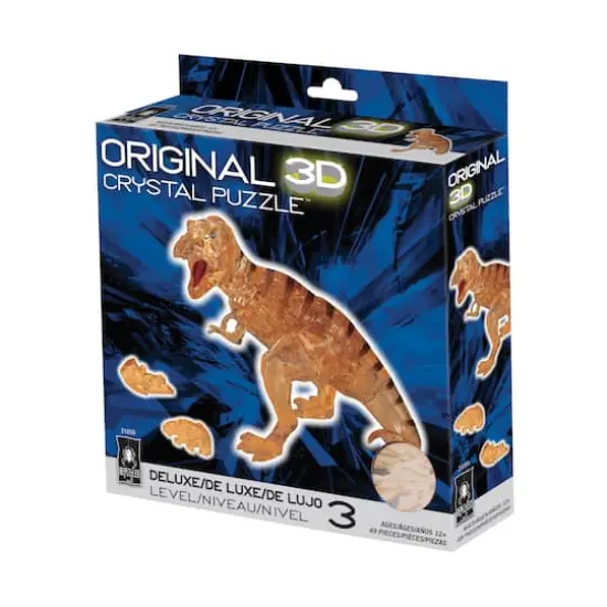 Original 3D Crystal Puzzle&trade; T-Rex Brown 49 Piece Puzzle {3}