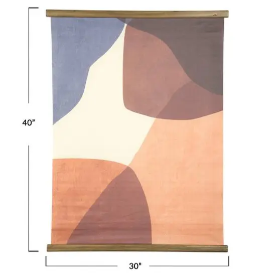 Hello Honey&reg; Abstract Canvas Scroll Wall Hanging {8}