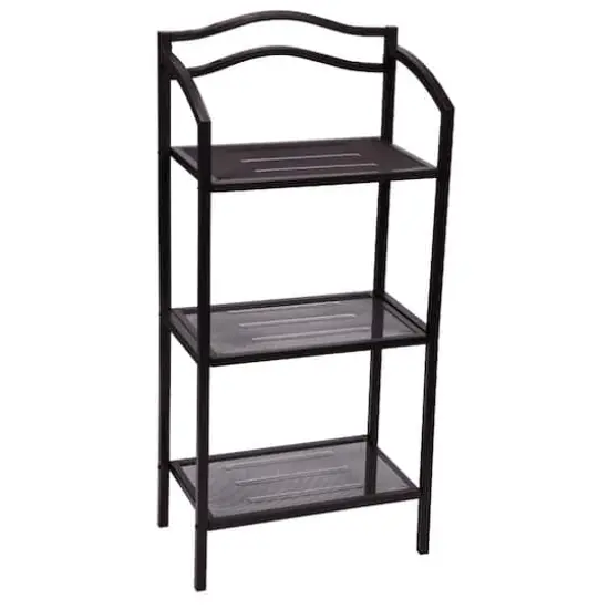 Household Essentials 3-Tier Metal Bathroom Storage Shelf Brown {1}