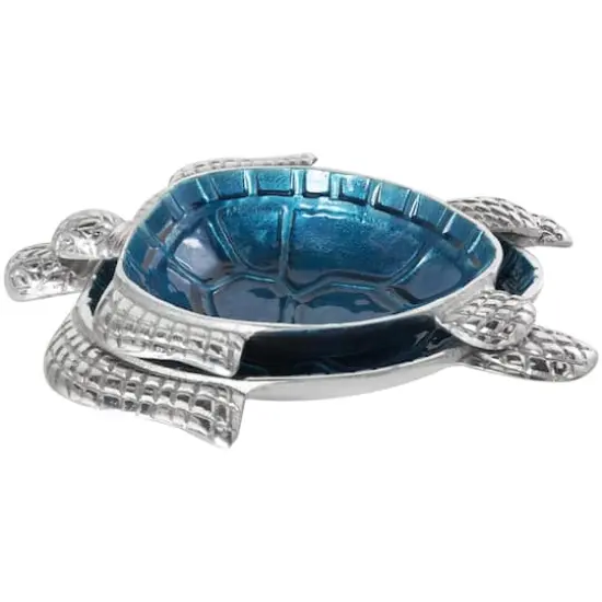 Blue Aluminum Metal Turtle Enameled Decorative Bowls, 2ct. {4}