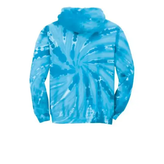 Port & Company&reg; Youth Tie-Dye Pullover Hooded Sweatshirt Turquoise {5}