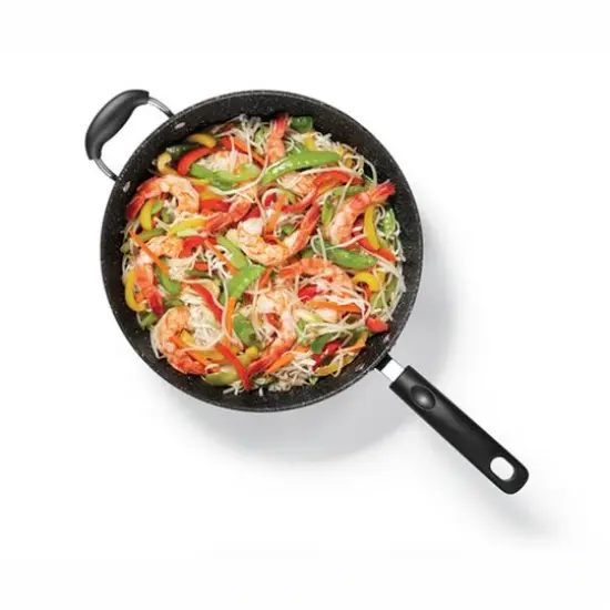 THE ROCK by Starfrit 12.5" Nonstick Wok With Helping Handle {3}