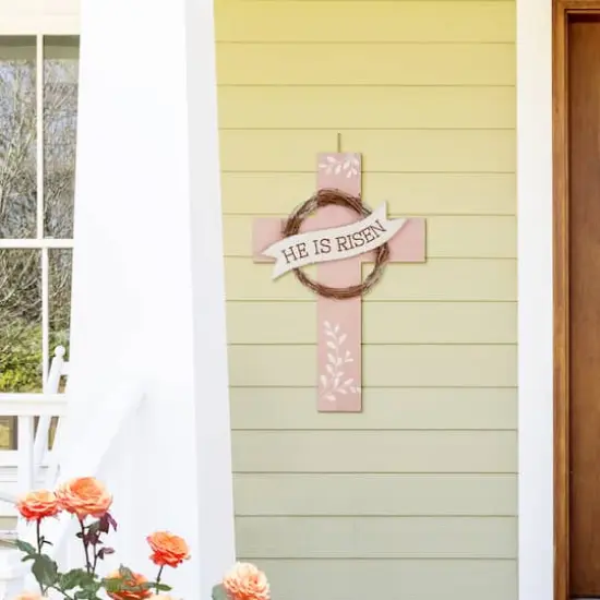 Glitzhome&reg; 32" Easter He is Risen Yard Stake {4}