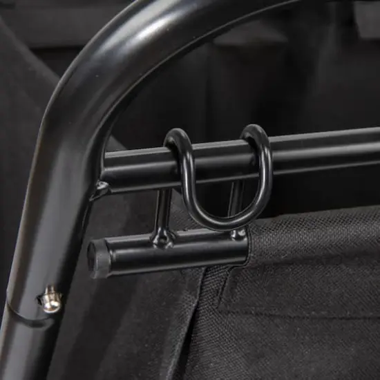 Household Essentials Rolling Laundry Hamper Black {8}