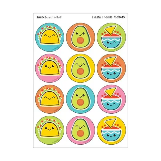TREND Enterprises&reg; Fiesta Friends, Taco scent Scratch 'n Sniff Stinky Stickers&reg;, 48 Per Pack, 6 Packs {3}