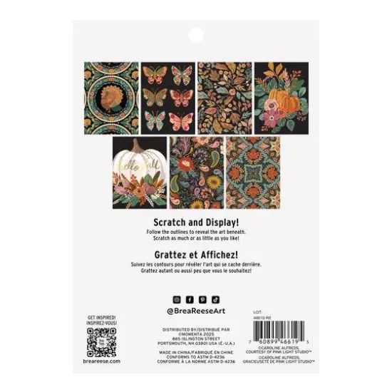 Brea Reese&trade; 6" x 8" Turkey Tales Scratch Art Paper Pad {6}