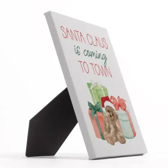 Santa is Coming To Town 8x10 Tabletop Canvas {3}