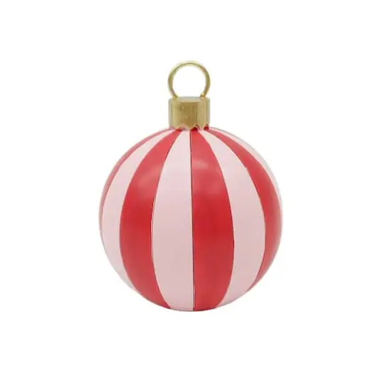 5" Striped Monogram Ball Ornament Tabletop D&eacute;cor by Ashland&reg; {3}
