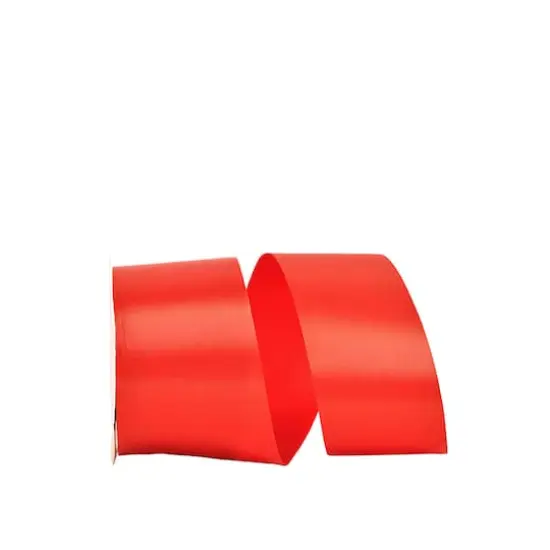 JAM Paper 2.5" x 50yd. Single Face Satin Allure Ribbon Red {1}