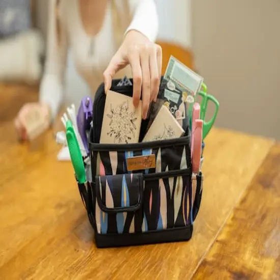 Everything Mary Abstract Print Collapsible Craft Caddy {10}