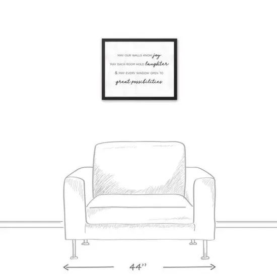 Home Wishes 16" x 20" Black Framed Canvas {5}