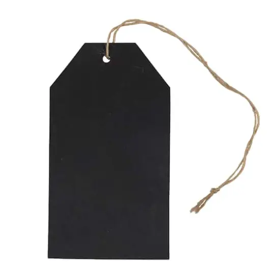 JAM Paper Black Recycled Kraft Premium Gift Tags with Twine String, 10ct. {1}