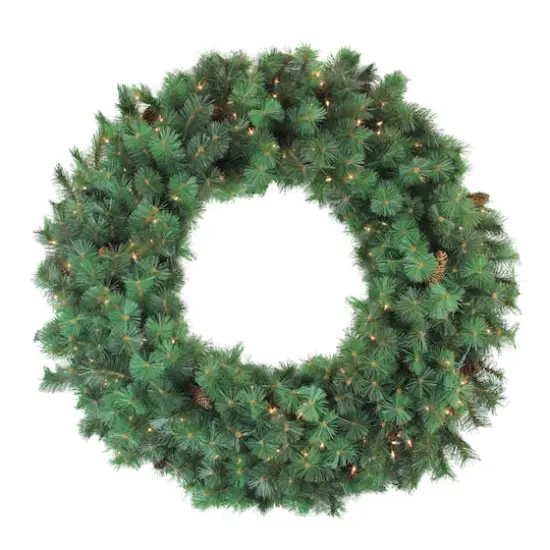 48" Pre-Lit Royal Oregon Pine Artificial Christmas Wreath {1}