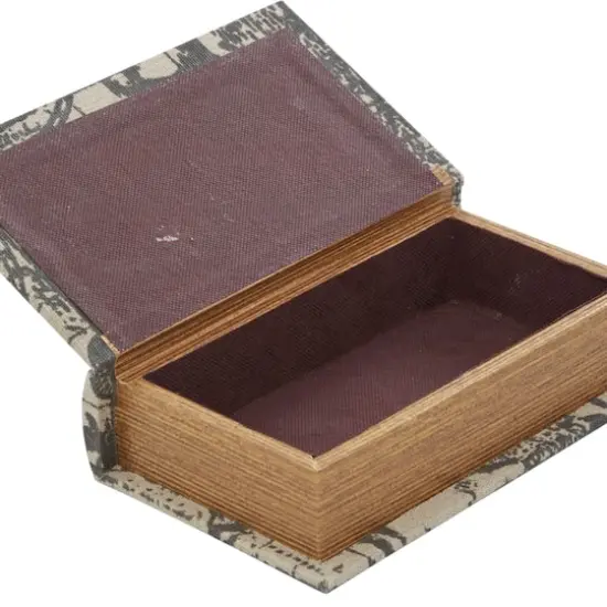 World Map Wooden Traditional Book Box Set {6}