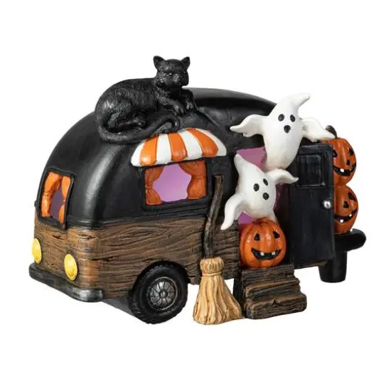 Glitzhome&reg; 9.25" Halloween Lighted Camper Table D&eacute;cor {7}