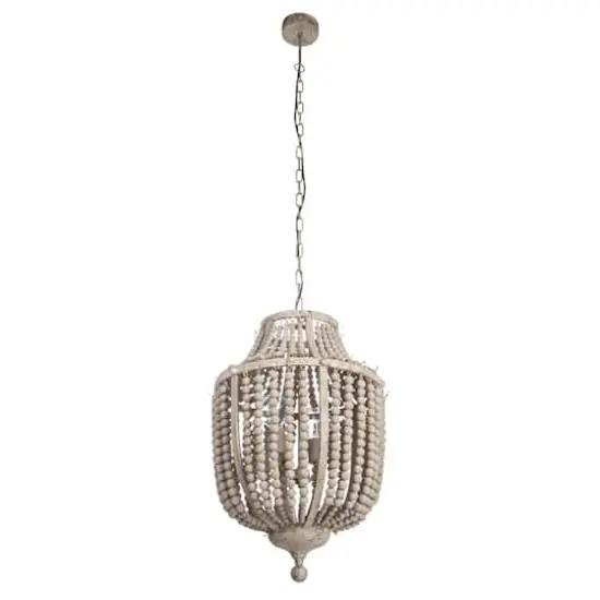 Hello Honey&reg; Metal Chandelier with Wood Beads {11}