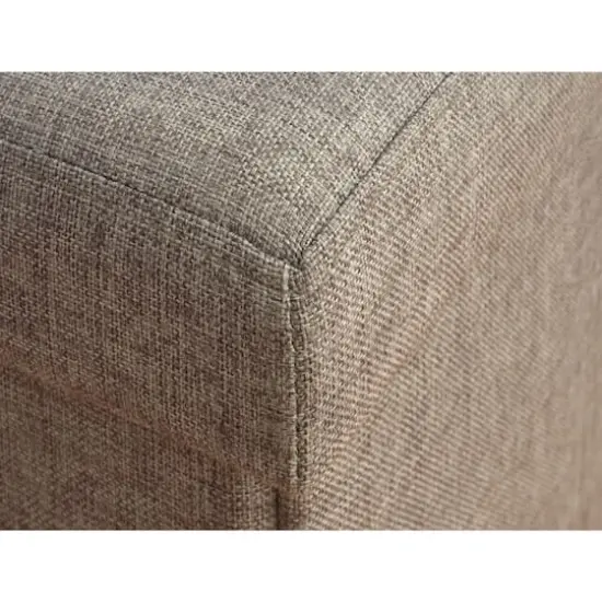 Simplify 30" Faux Linen Double Folding Storage Ottoman Gray {6}