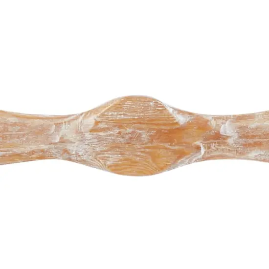 47" Light Brown Distressed Wood Industrial Propeller Wall Decor {4}