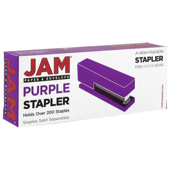 JAM Paper Desk Stapler & Staples Set Purple/Pink {5}