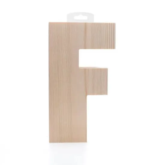 Hampton Art&trade; 8" Chunky Wood Letter F {1}