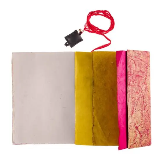 Lama Li Mixed Media Crackle Journal, 6" x 8" {3}