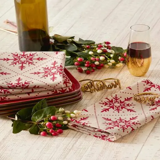 DII&reg; Scandinavian Snowflakes Printed Napkin Set, 6ct. {7}