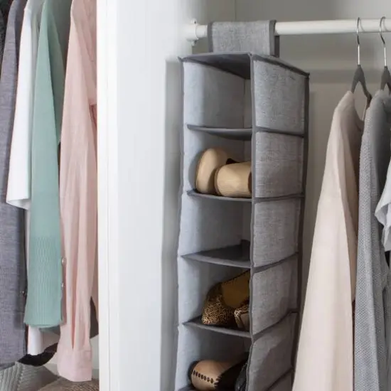 Simplify 10 Shelf Shoe Organizer Gray {4}