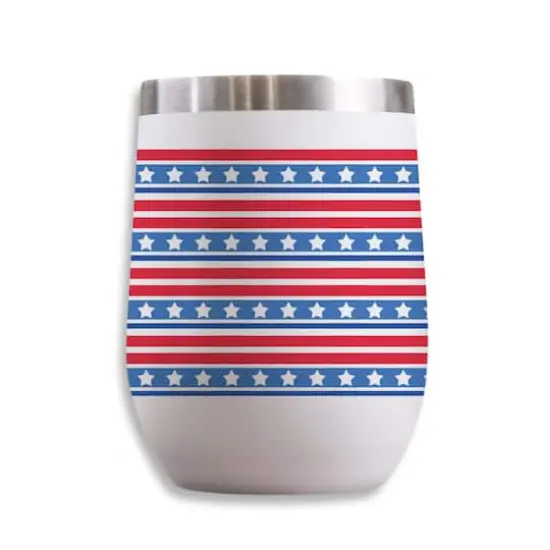 Land Of The Free Wine Tumbler {3}