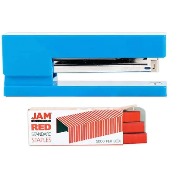 JAM Paper Desk Stapler & Staples Set Blue/Red {1}