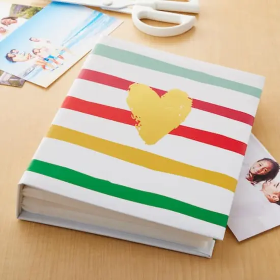 Striped Heart Mini Photo Album by Recollections&reg; {3}