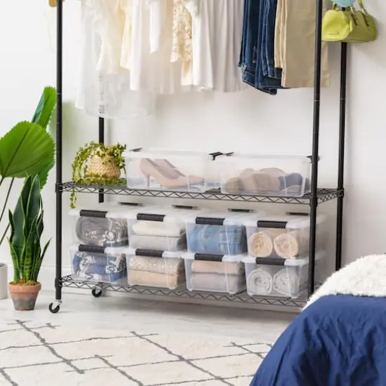 IRIS&reg; 13.5qt. Buckled Clear Boxes with Clear Buckle Lids, 6ct. {26}