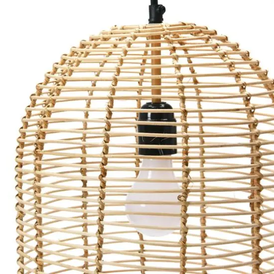 Hello Honey&reg; Modern Boho Handwoven Rattan Pendant Light {10}