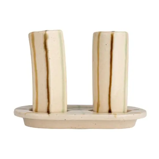Hello Honey&reg; Multicolor Artisanal Harmony Salt & Pepper Shaker Set on a Tray {7}