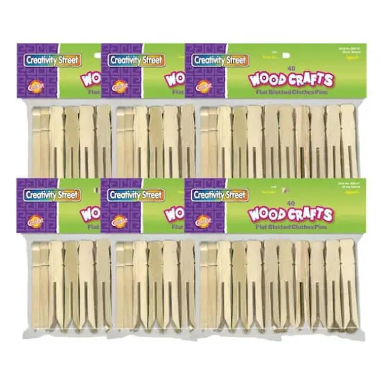 Creativity Street Natural Flat Slotted Clothespins {1}
