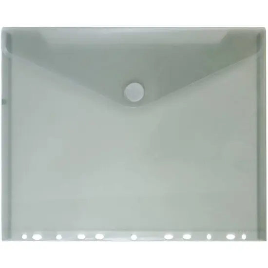 JAM Paper 8.625" x 11.5" Plastic Binder Envelope with Snap Closure, 12ct. {1}