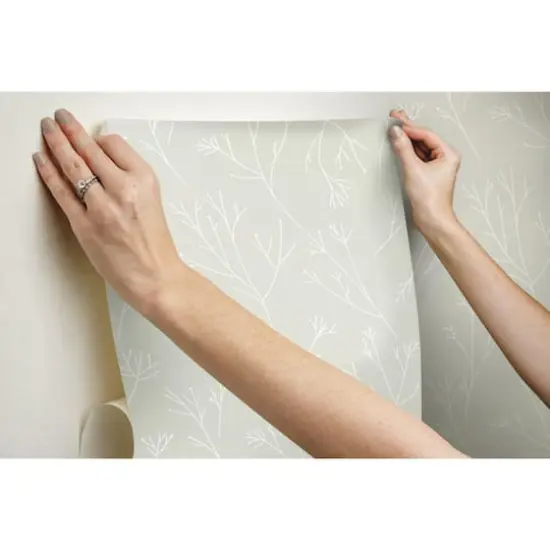 RoomMates Twigs Peel & Stick Wallpaper Beige and white {10}