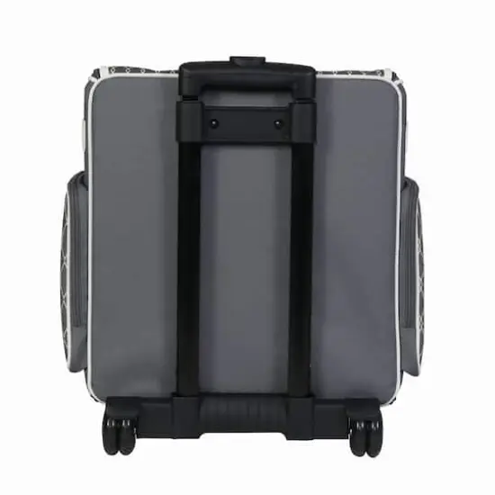 Everything Mary Gray & White Diamond Rolling Scrapbook Travel Case {8}