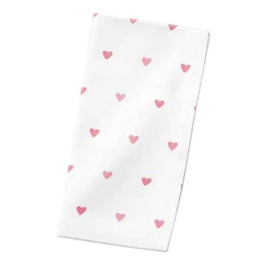 Simple Heart Pattern 10" x 10" Cotton Twill Napkin {3}