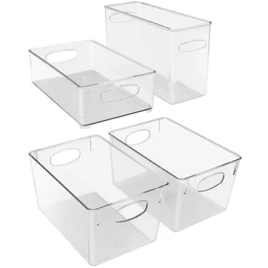 Sorbus Clear Fridge & Freezer Organizing Bin Set {1}