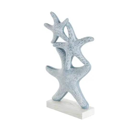 14" Blue Starfish Stacked Sculpture {9}