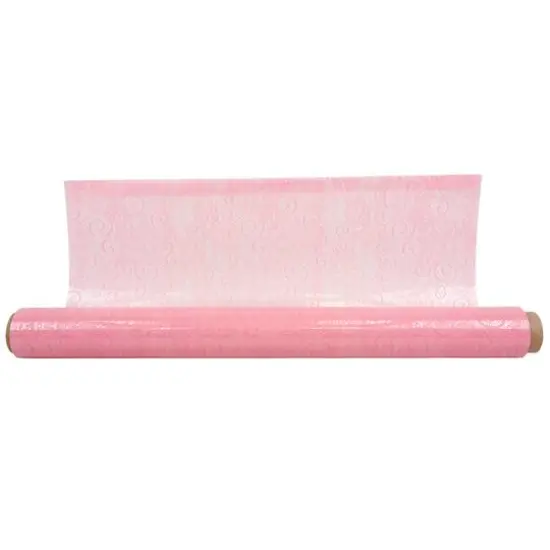 JAM Paper Victorian Lace Floral Cello Bouquet Wrap, 20" x 100ft. Pink {1}