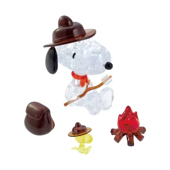 3D Crystal Puzzle - Peanuts Snoopy Campfire: 43 Pcs {1}