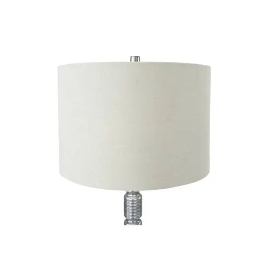 Hello Honey&reg; 28.7" Faceted Aged Pewter Metal Column Table Lamp {8}