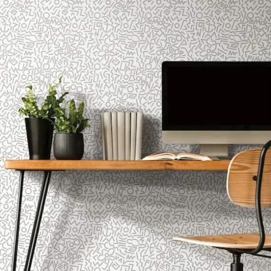 RoomMates Stranger Things Doodles Peel & Stick Wallpaper Gray {6}