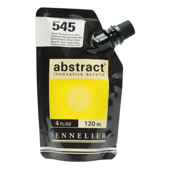 Sennelier Abstract&reg; Satin Acrylic Paint, 4oz. Cadmium Yellow Lemon Hue {1}
